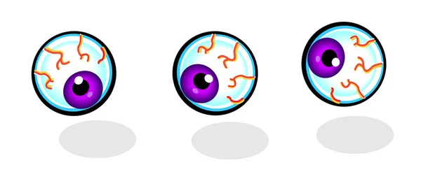 Bloodshot Eyeballs dibujos animados — Archivo Imágenes Vectoriales