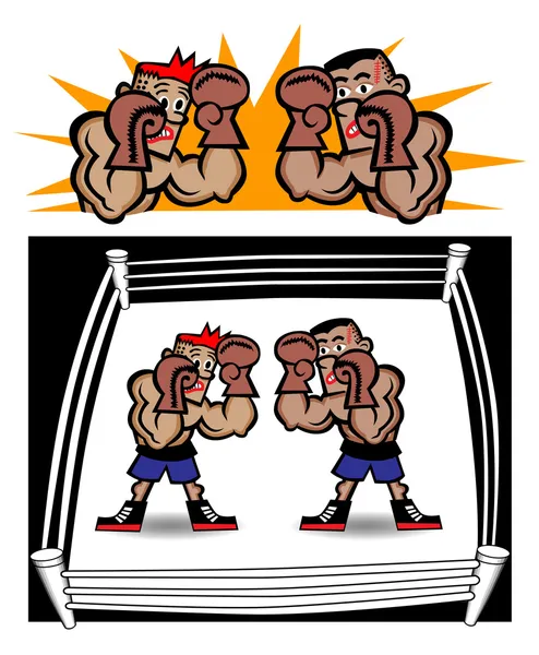 Персонажи бокса — стоковый вектор
