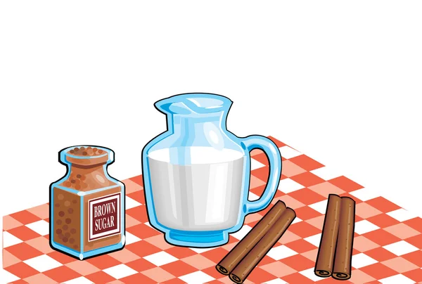 Молочно-коричневый сахар — стоковый вектор