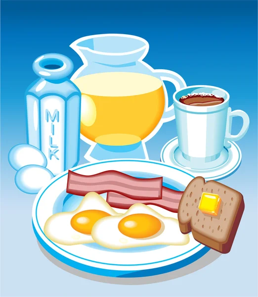 早餐项目 图库插图