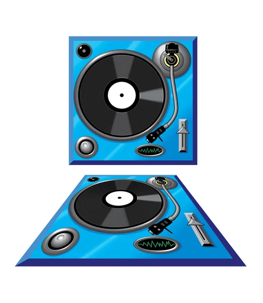 DJ Turntable — Stock Vector