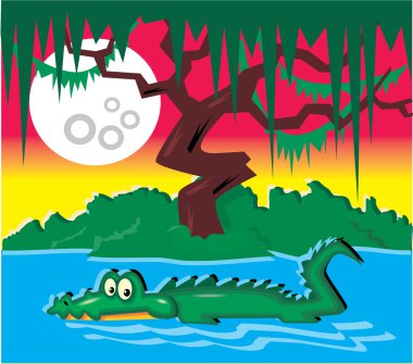 Alligator Cartoon clipart