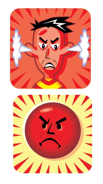 愤怒的孩子卡通 — 图库矢量图片