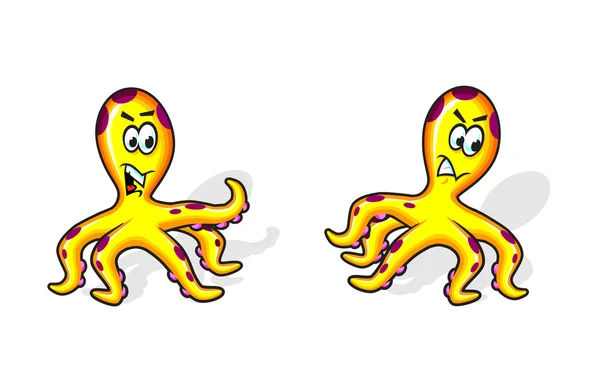 Octopus tegneseriefigurer – Stock-vektor