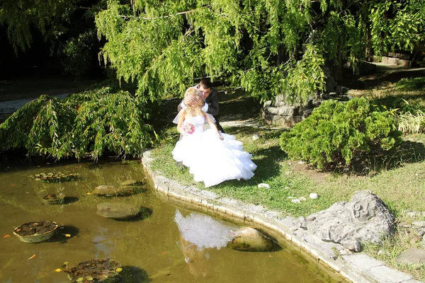 stock image Woman in wedding dress