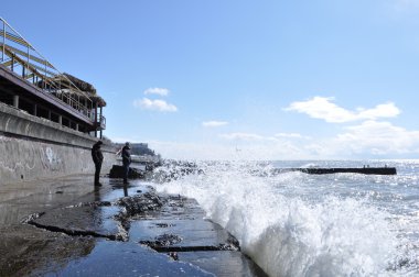 port fırtınada