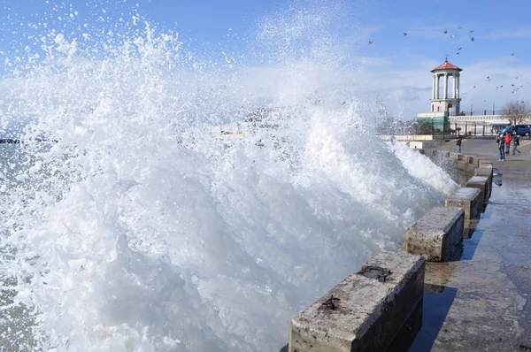 stock image Storm in port