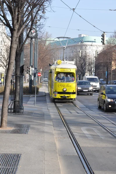 거리에 트램 — 스톡 사진