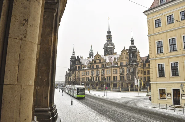 Зима в Дрездене — стоковое фото