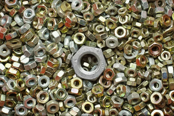 Different size screw nuts — Stock Photo, Image