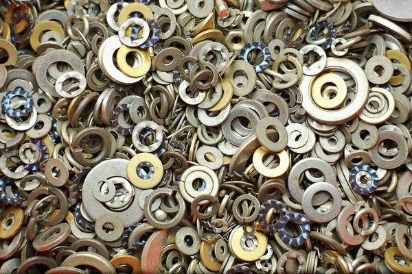 Different size washers Stock Picture