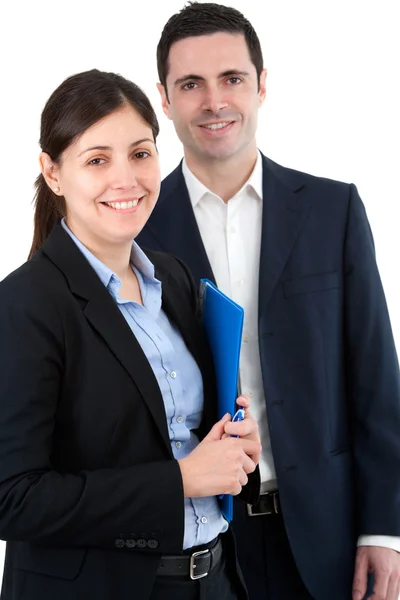 Portrait of office worker couple — Stock Photo, Image