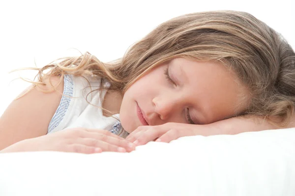 stock image Close up of sweet girl sleeping.