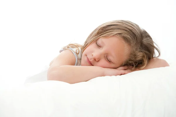 Портрет спящей девушки с высоким ключом . — стоковое фото
