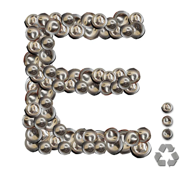 Alfabet e — Zdjęcie stockowe