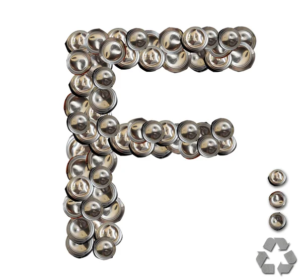 Alfabet f — Zdjęcie stockowe