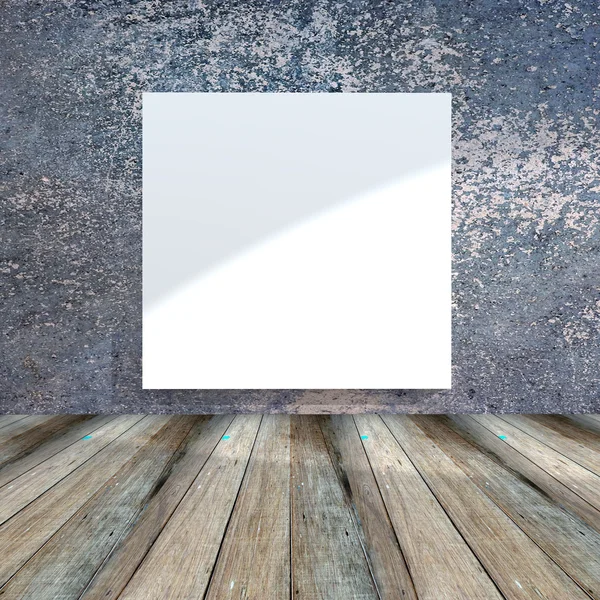 空白の汚いグランジの青い壁 — ストック写真
