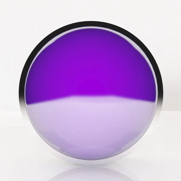 3d botón abstracto violeta en blanco — Foto de Stock