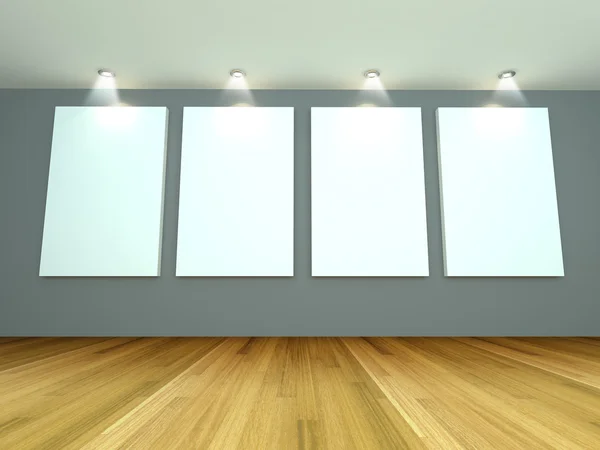 Empty room gray gallery — Stock Photo, Image