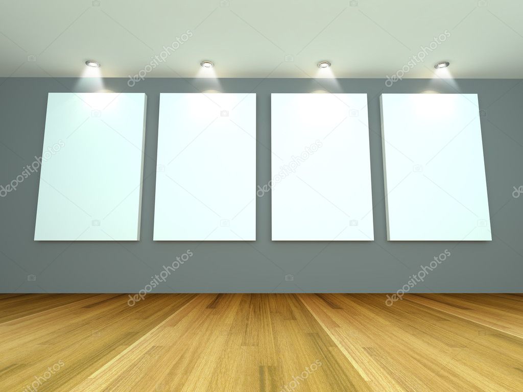 Empty room gray gallery