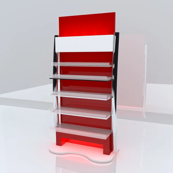 Red shelf — Stock Photo, Image