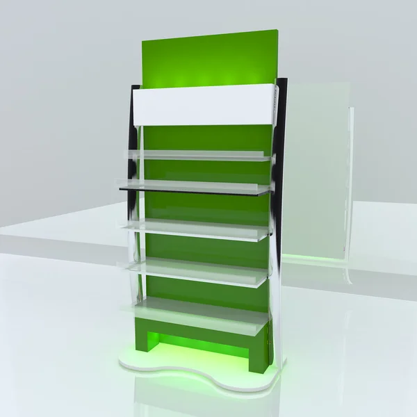 Green shelf — Stock Photo, Image