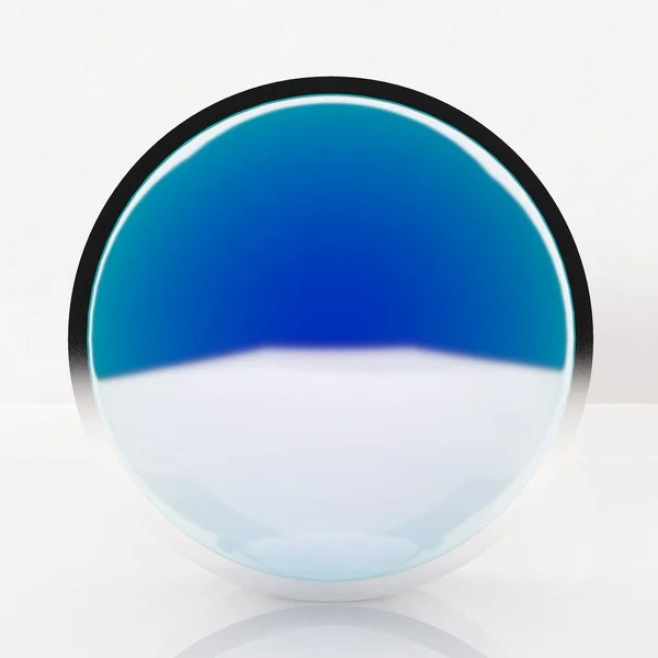 3d пустая абстрактная синяя кнопка — стоковое фото