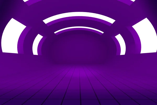 Abstraktes violettes leeres Zimmer — Stockfoto