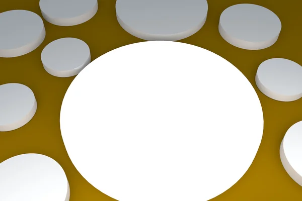 3d blanco abstracto botón blanco —  Fotos de Stock