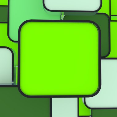 Blank abstract green box clipart