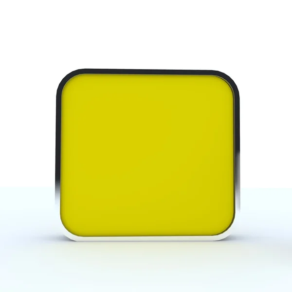 Caja en blanco amarillo — Foto de Stock