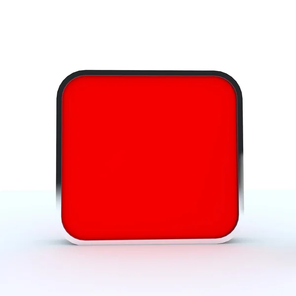 Caixa em branco vermelho — Fotografia de Stock