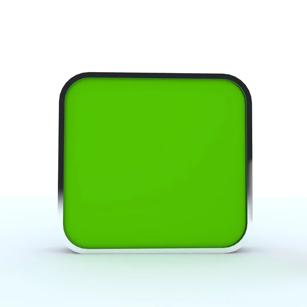 Zelená prázdný box — Stock fotografie