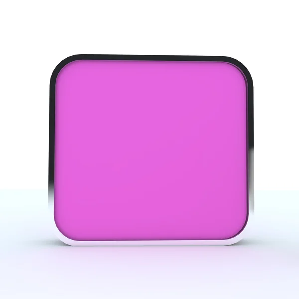 Caja en blanco rosa — Foto de Stock