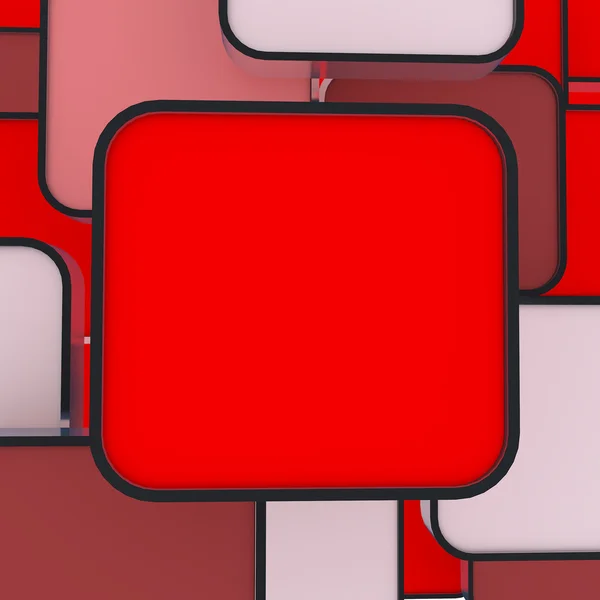 Порожня абстрактна червона коробка — стокове фото