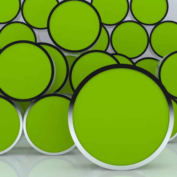 3D en blanco abstracto verde redondeado pantalla de la caja — Foto de Stock