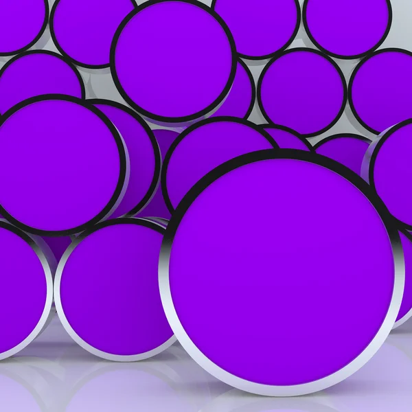 3D порожня абстрактна фіолетова округла коробка відображає новий дизайн алюмінію — стокове фото
