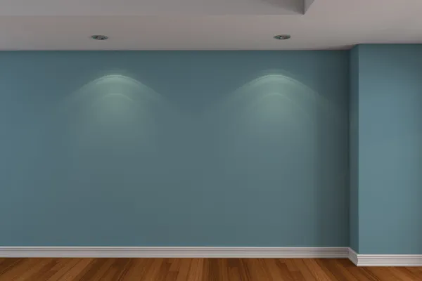 Empty room blue color wall — Stock Photo, Image