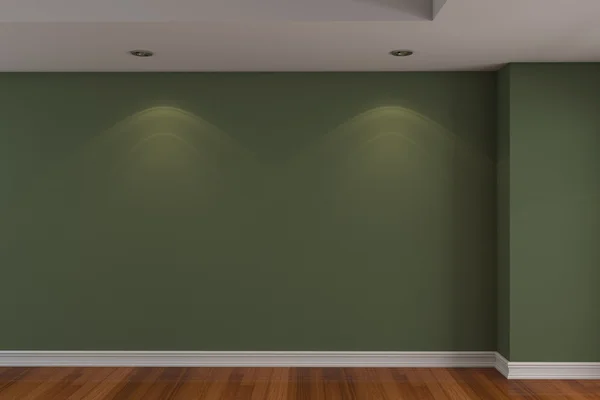 Stock image Empty room dark green color wall