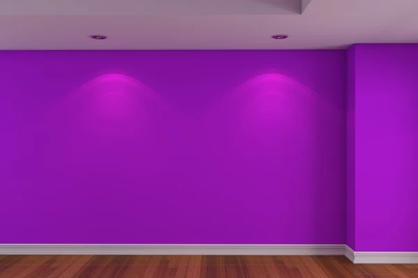 Prázdné místnosti fialová barva stěny — Stock fotografie