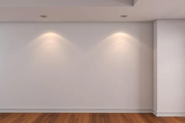 Άδειο δωμάτιο λευκό χρώμα τοίχου — Φωτογραφία Αρχείου