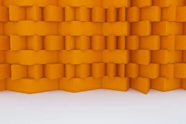 Construction abstraite de bâtiments orange — Photo