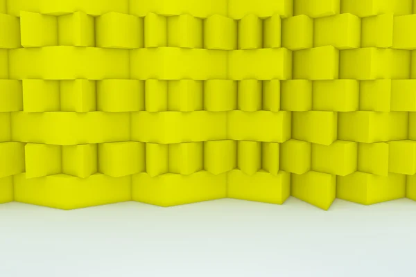 Construção do edifício amarelo abstrato — Fotografia de Stock
