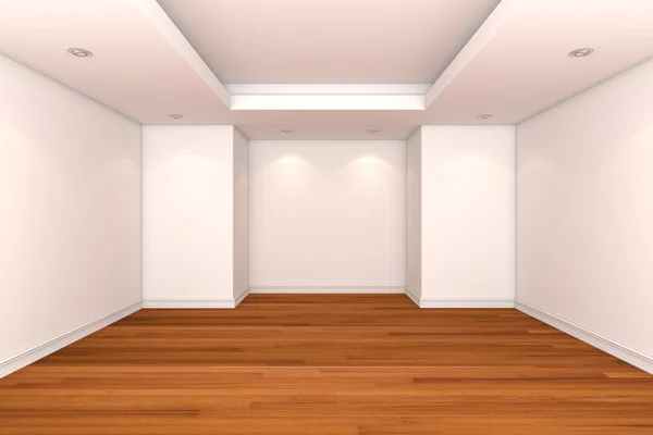 Home interior renderização com sala vazia decorar parede de cor com — Fotografia de Stock