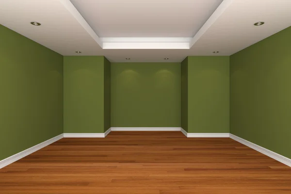 Home rendering interno con stanza vuota decorare parete di colore con — Foto Stock