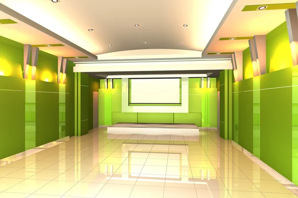 Sala vazia para parede de cor de sala de seminário interior — Fotografia de Stock