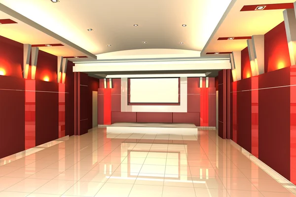 Sala vazia para parede de cor de sala de seminário interior — Fotografia de Stock