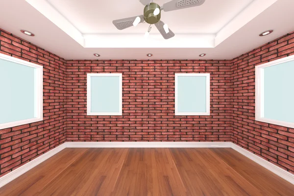 Quarto vazio casa interior renderização — Fotografia de Stock
