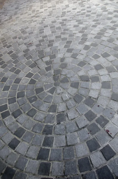 Close-up de ladrilhos de pedra círculo para exterior — Fotografia de Stock