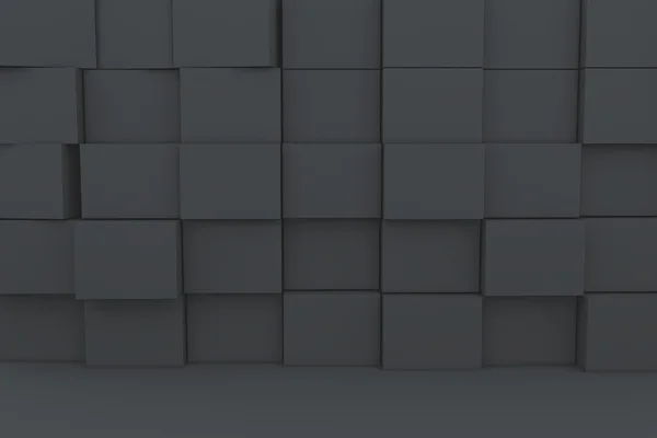 3D leere schwarze Schachtel — Stockfoto